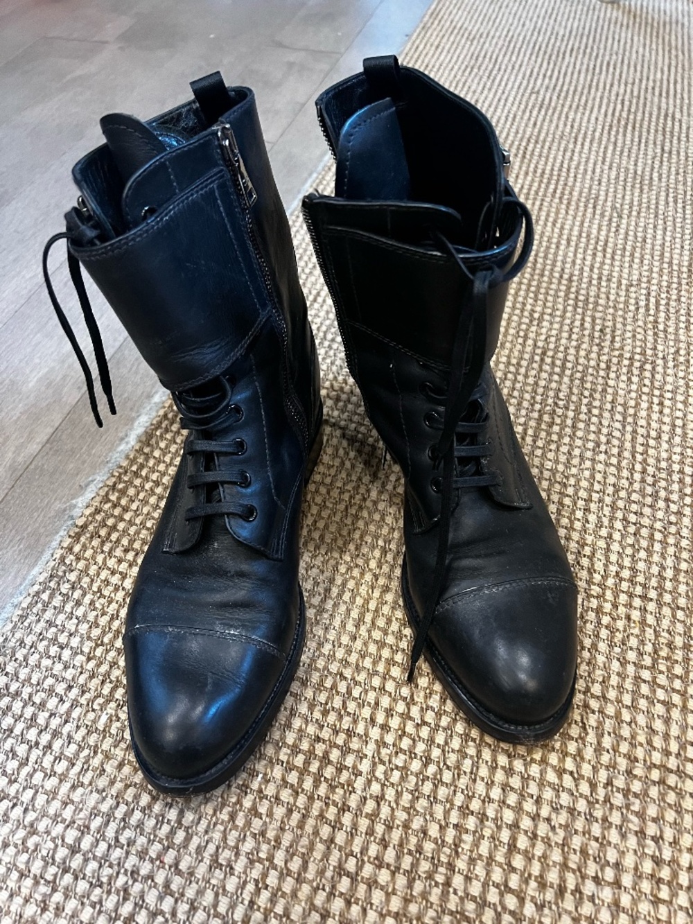Vintage Prada combat boots sz 39.5